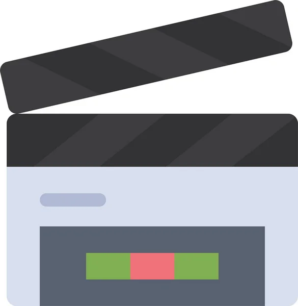 Clapboard Clapper Clapperboard Εικονίδιο — Διανυσματικό Αρχείο