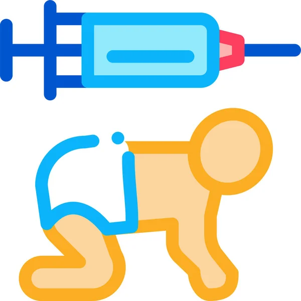 Baby Children Healthcare Icon Filledoutline Style — Διανυσματικό Αρχείο