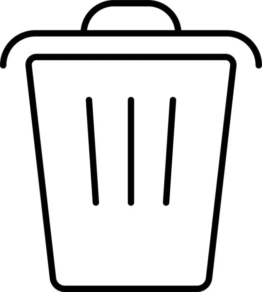 Bin Basura Utensilio Icono — Vector de stock