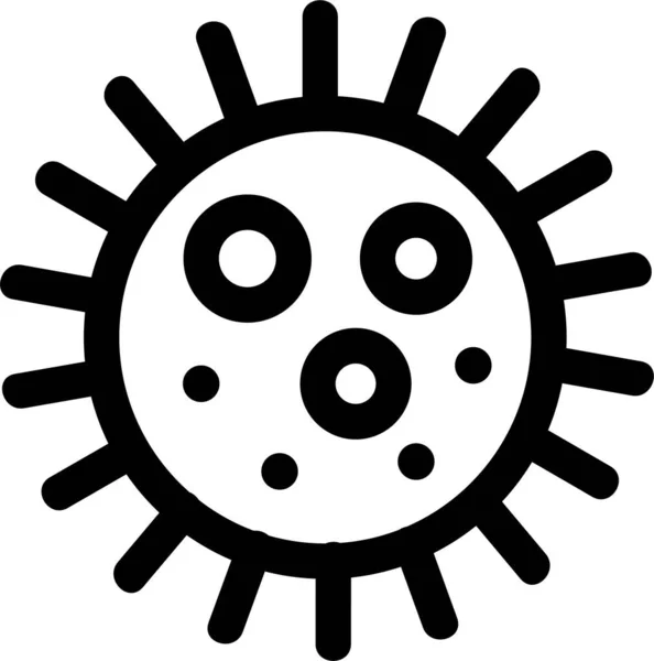 Ikona Mikroby Konturu Bakterii Stylu Zarysu — Wektor stockowy