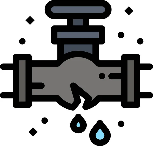 Leak Mechanical Plumber Icon Filledoutline Style — Vettoriale Stock