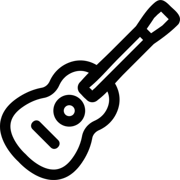 Icono Del Instrumento Guitarra Categoría Música Sonora — Archivo Imágenes Vectoriales