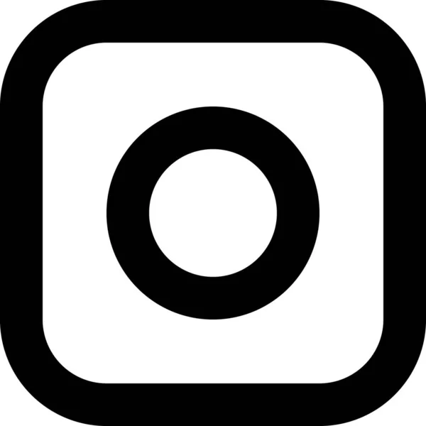 테두리 스타일의 카메라 이미지 인터페이스 아이콘 — 스톡 벡터