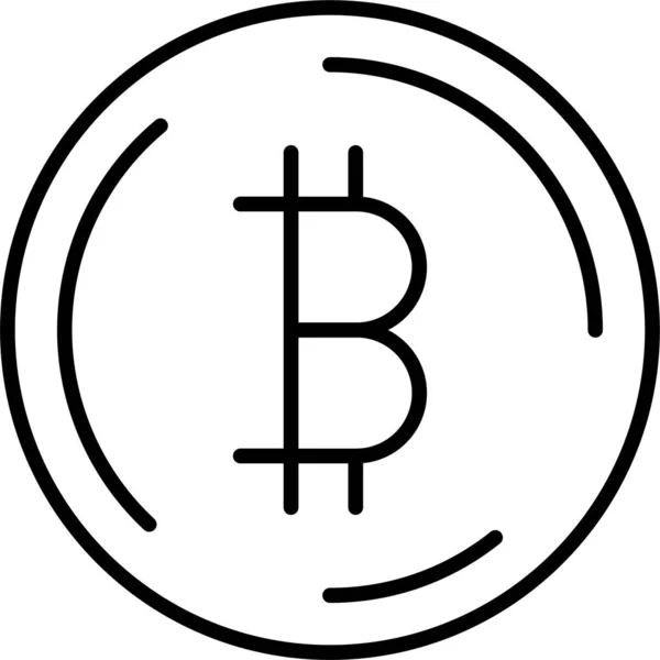 Bitcoin Blockchain Btc Icono — Vector de stock