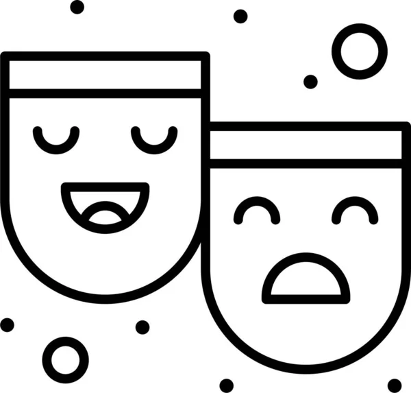 Happy Masks Roles Icon — Stock Vector