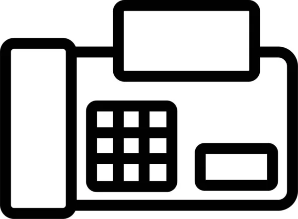 Kommunikation Kontur Fax Symbol — Stockvektor