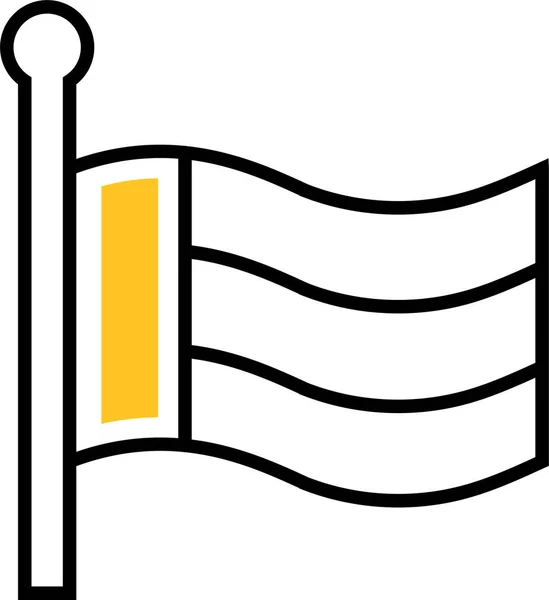 Ícone Brasão Bandeira — Vetor de Stock