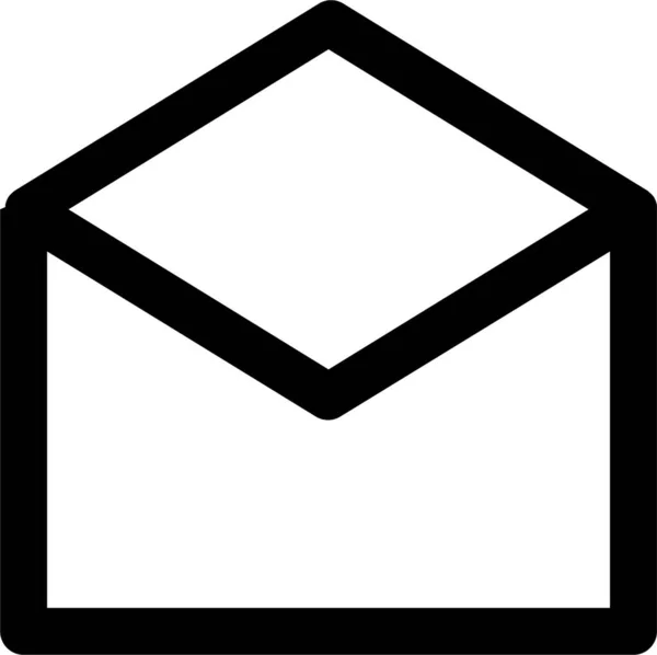 Ikona Rozhraní Obálky Mailem Stylu Osnovy — Stockový vektor