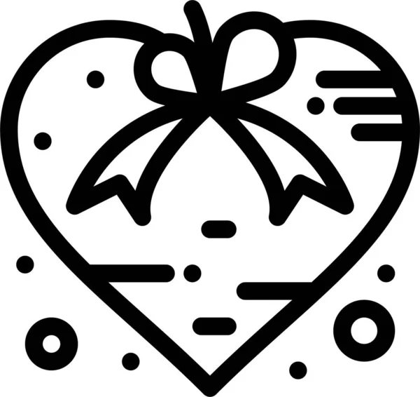 Heart Love Present Icon Loveromance Kategorie — Stockvektor