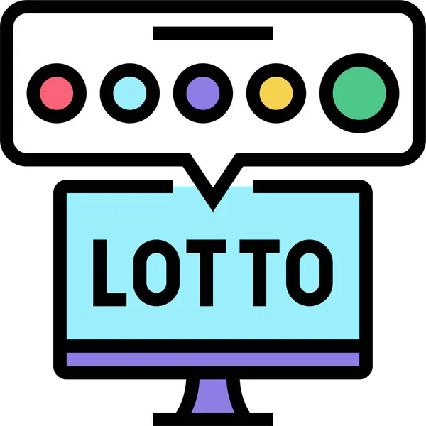 Icono Juego Lotería Televisión — Vector de stock