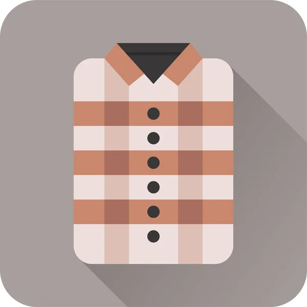 Fashion Folded Shirt Icon Flat Style — Stock Vector