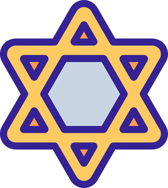 Ikona Kraju Konturu Ikona Izraelska Kategorii Społeczności Kultury — Wektor stockowy