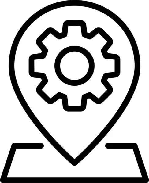 Stift Getriebe Motor Symbol — Stockvektor