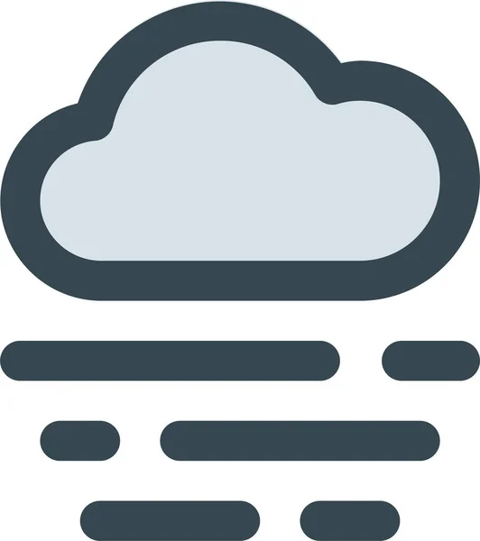 Chmura Mgła Prognoza Ikona Filledoutline Stylu — Wektor stockowy