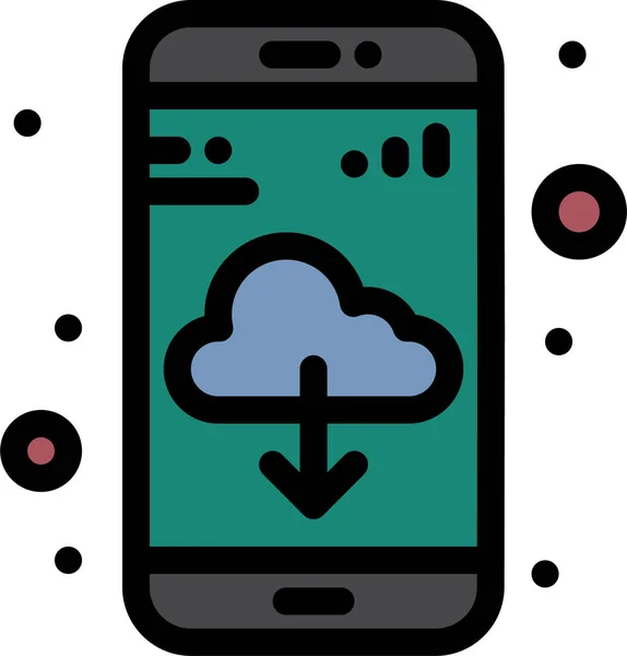 アプリクラウドダウンロードアイコン — ストックベクタ