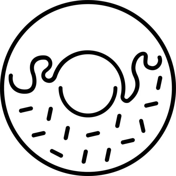 Dessert Donut Doughnut Icon — Stock Vector