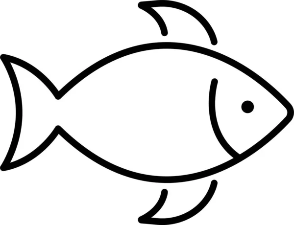 Ícone Comida Peixe Aquário — Vetor de Stock