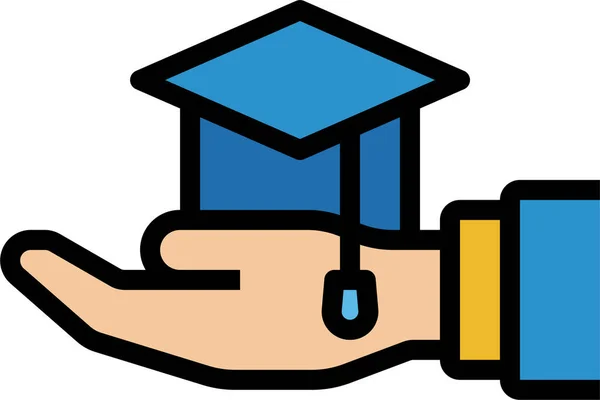 Diploma Certificado Icono Diploma Estilo Filledoutline — Vector de stock