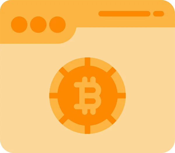Bitcoin Blockchain Cryptocurrency Ikon — Stock Vector