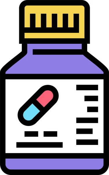 Pills Pharmacy Bottle Icon — Stok Vektör