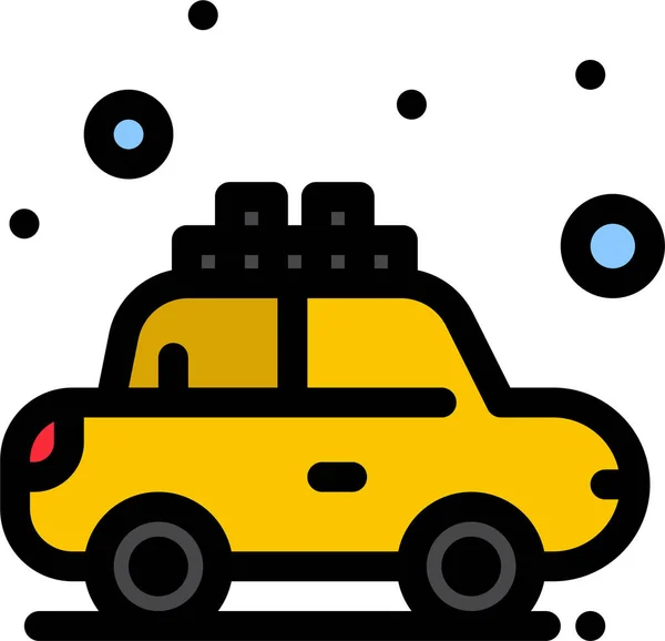 Biluthyrning Taxi Ikon Fordonslägettransport Kategori — Stock vektor