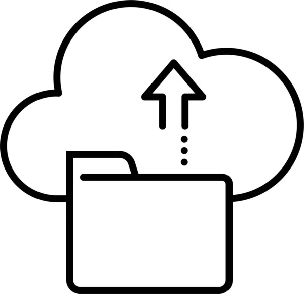 Ikona Usług Folderu Chmury — Wektor stockowy