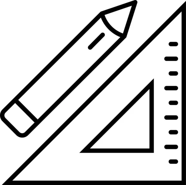 Mathématiques Stylo Crayon Icône — Image vectorielle