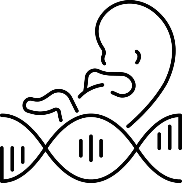 Bebek Dna Geni Simgesi — Stok Vektör