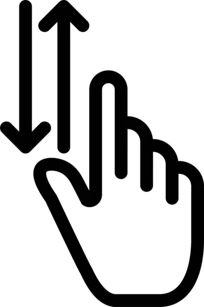 Fingergesten Symbol Umriss Stil — Stockvektor