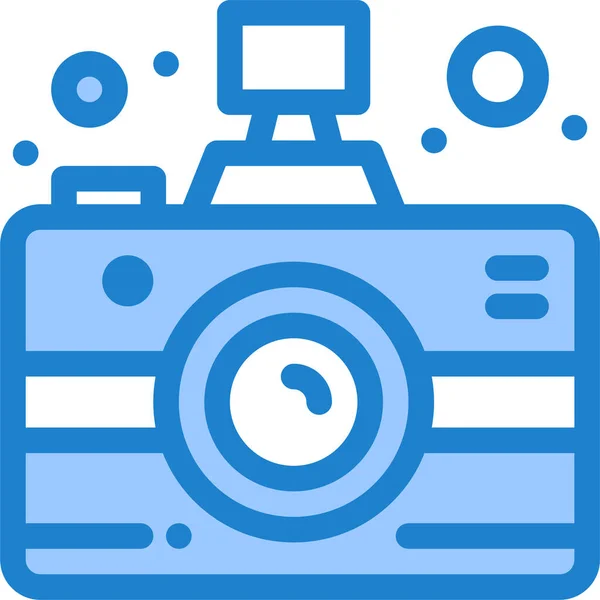 Camera Communicatie Media Icoon Filedoutline Stijl — Stockvector