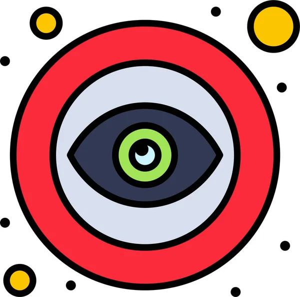 Eye Open Public Icon Filledoutline Style — Stockvector