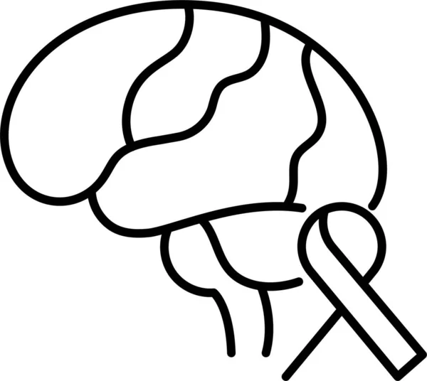 Icono Enfermedad Del Cáncer Cerebral — Vector de stock