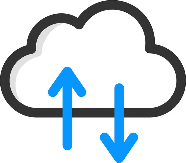 Aktien Symbol Für Cloud Speicher — Stockvektor