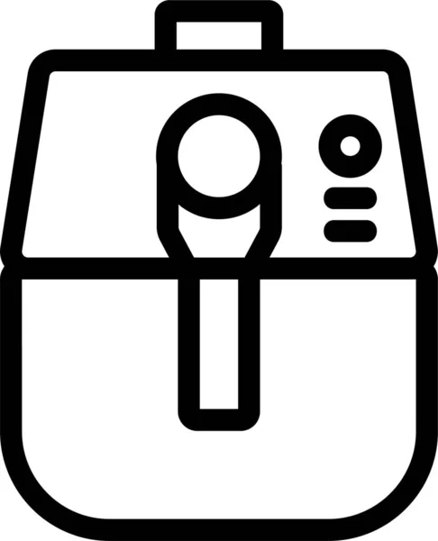 Cocina Profunda Icono Electrónico — Vector de stock