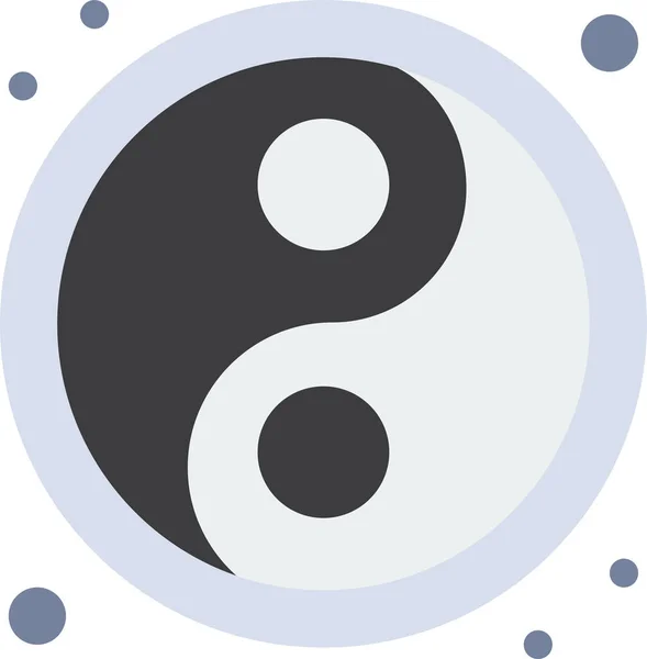 Bola Yang Yin Icono — Archivo Imágenes Vectoriales