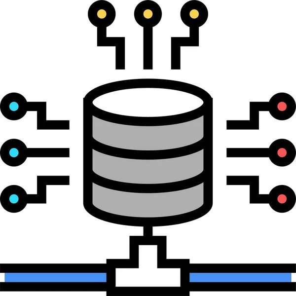 Connexion Électronique Icône Numérique Dans Style Filledoutline — Image vectorielle