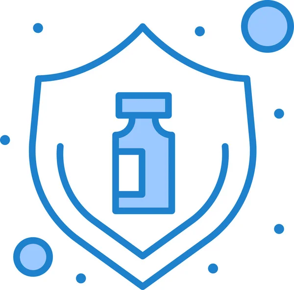 瓶装流感病毒保护图标 过滤轮廓样式 — 图库矢量图片
