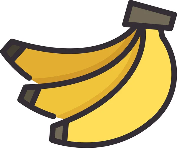 Banana Fruit Organic Icon — Stock Vector