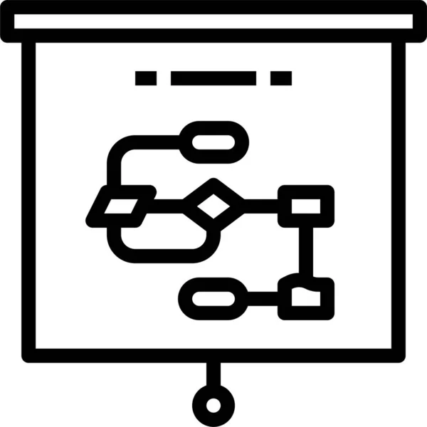 Business Flowchart Planning Icoon Business Management Categorie — Stockvector