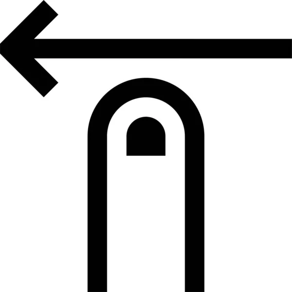 Direction Swipe Gesture Icon Outline Style — Διανυσματικό Αρχείο