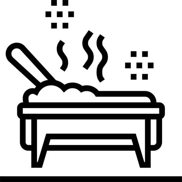 Vařené Jídlo Catering Ikona — Stockový vektor