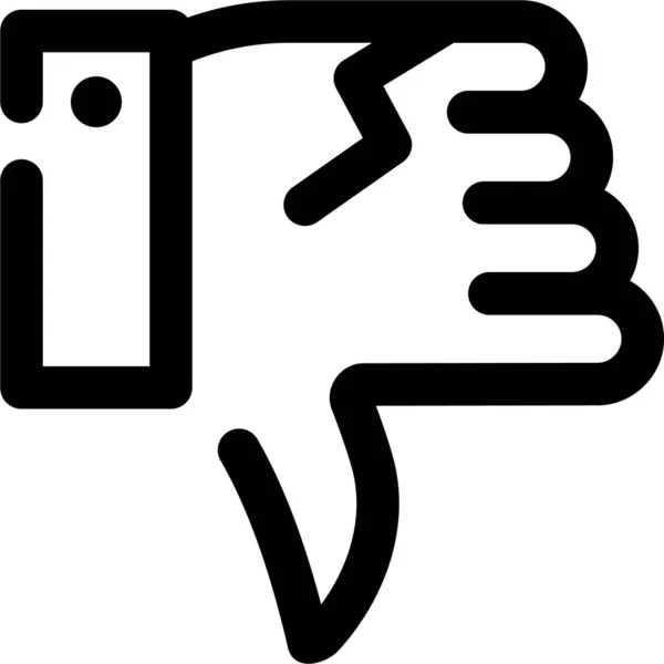 Comment Dislike Hand Icon — Image vectorielle