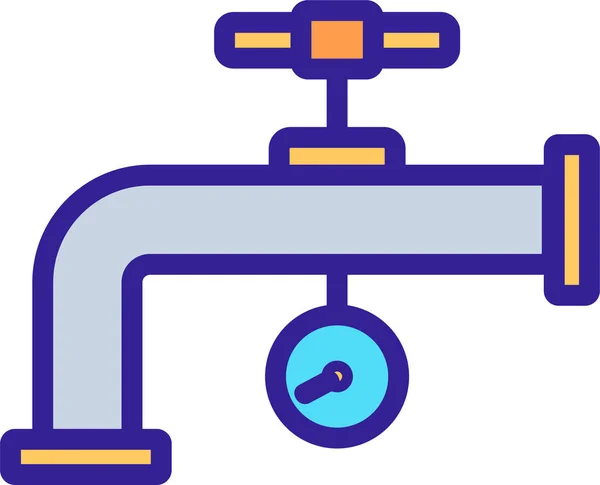 Ikona Rurociągu Konstrukcyjnego Kategorii Narzędzia Budowlane — Wektor stockowy