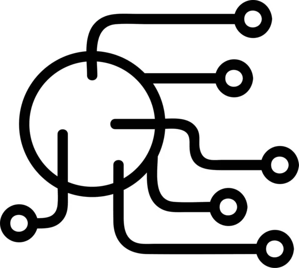 Analyse Cercle Analytique Icône — Image vectorielle