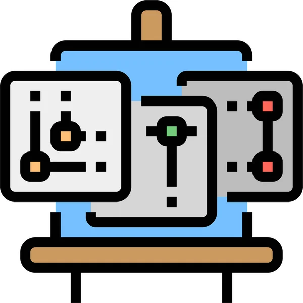 Іконка Дизайну Художньої Дошки Заповненому Стилі — стоковий вектор