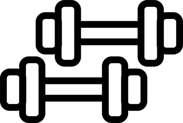 Icône Exercice Haltère Contour Dans Catégorie Des Boissons Alimentaires — Image vectorielle