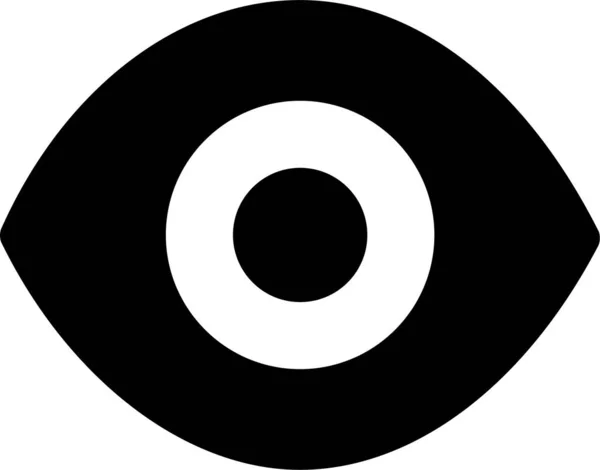 Eye Solid Glyph Icon Soliden Stil — Stockvektor