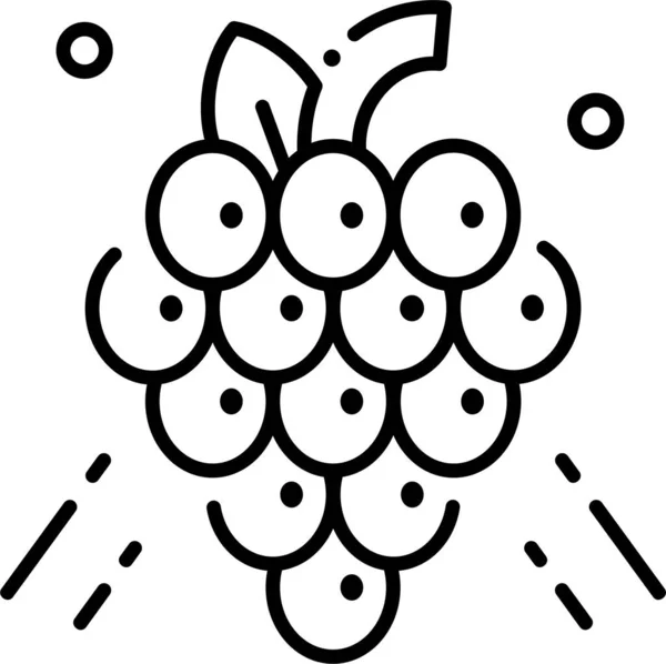 Trauben Früchte Trauben Symbol — Stockvektor