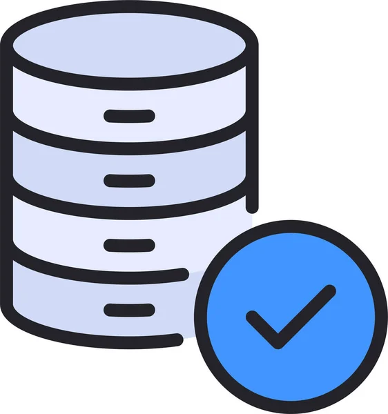 Checkliste Datenbank Hosting Symbol — Stockvektor