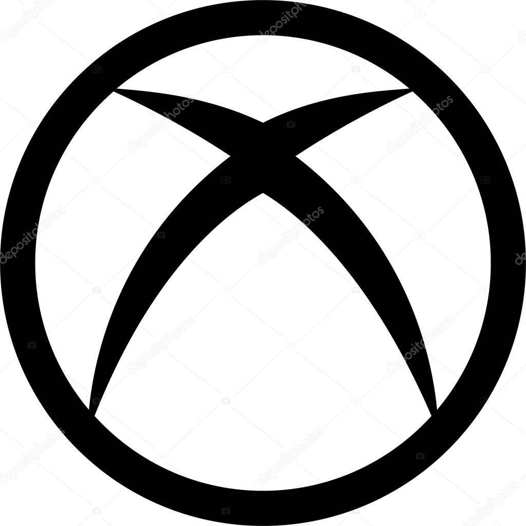 Games xbox logo icon in outline style
